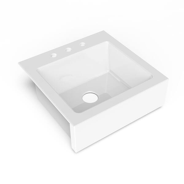 slide 1 of 5, Anna QuickFit Drop-in Farmhouse Fireclay 25.85 in. 3-Hole Single Bowl Kitchen Sink in Crisp White
