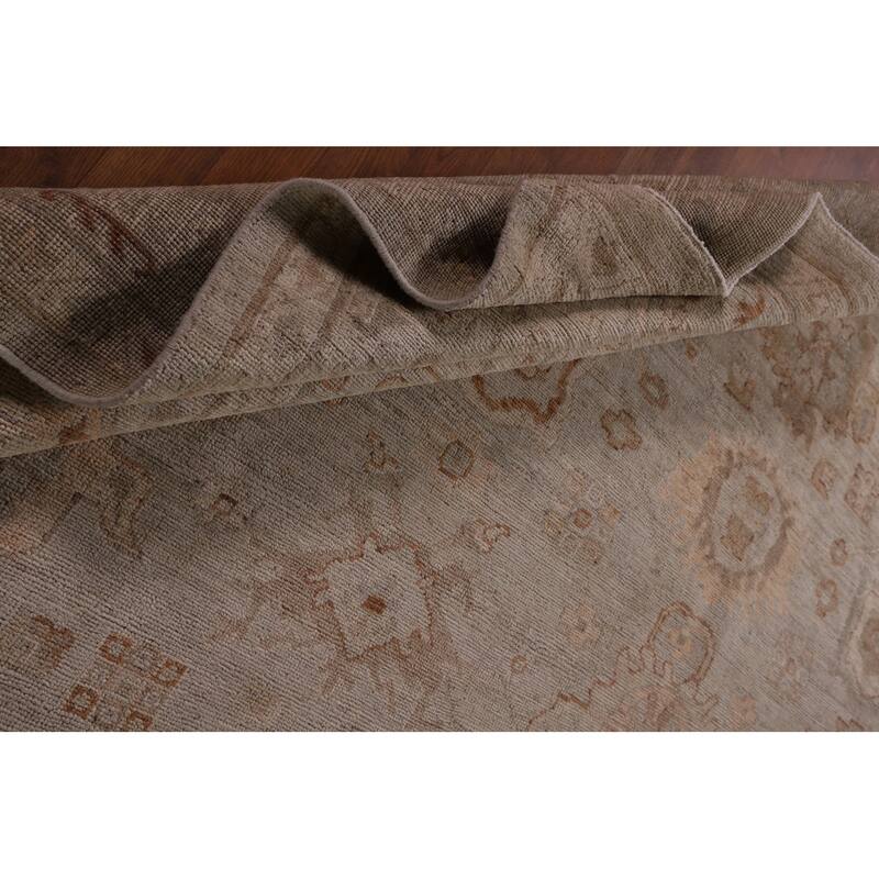 Vegetable Dye Oushak Large Area Rug Handmade Wool Carpet - 10'1" x 13'9"