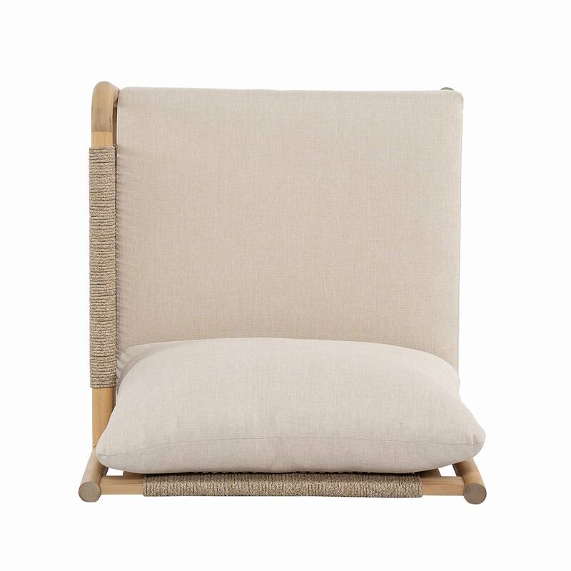 Christopher Knight Home - Havenport Modern Outdoor Wooden 5-Piece Chat Set with Rope Accents - 4 - Seater