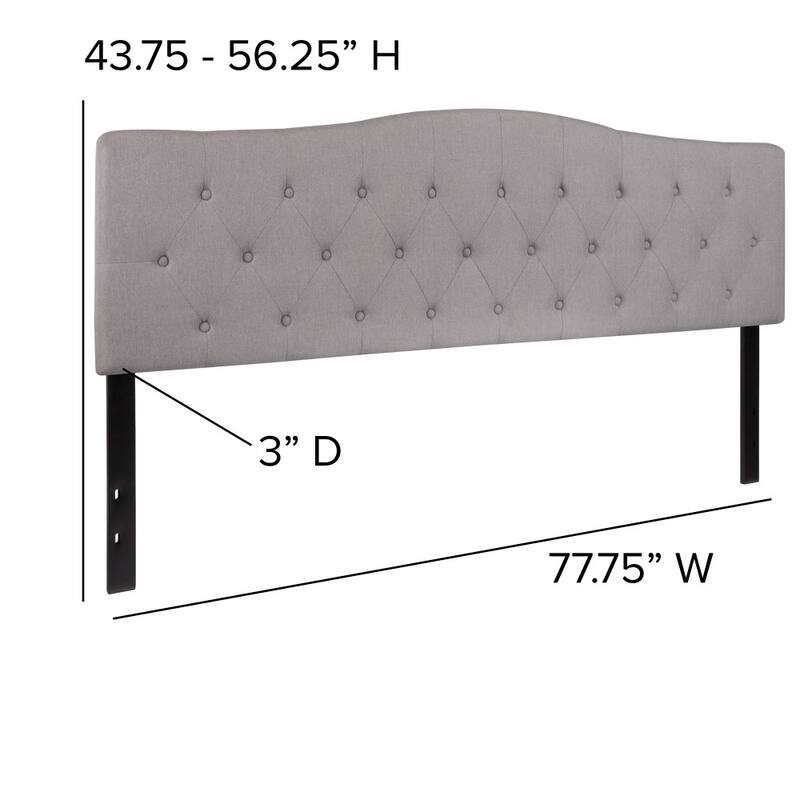 Arched Button Tufted Upholstered Headboard