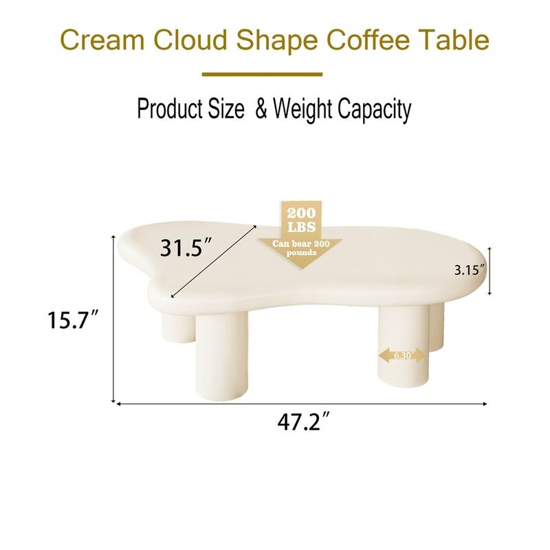 Living Room Cloud Shaped Coffee Table