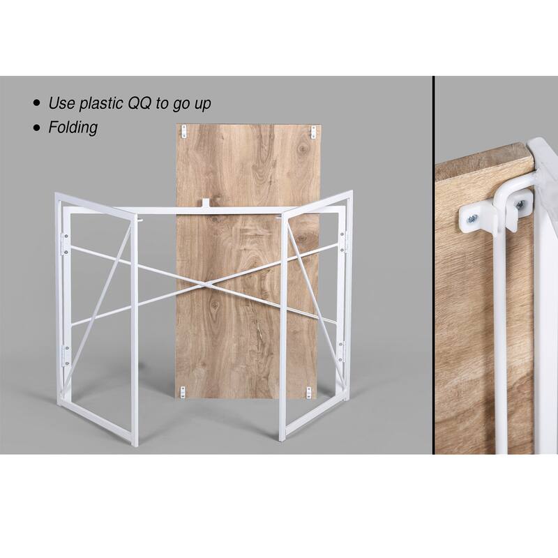 HomyLin 39" Simple Folding Study Writing Desk, No Assembly Required