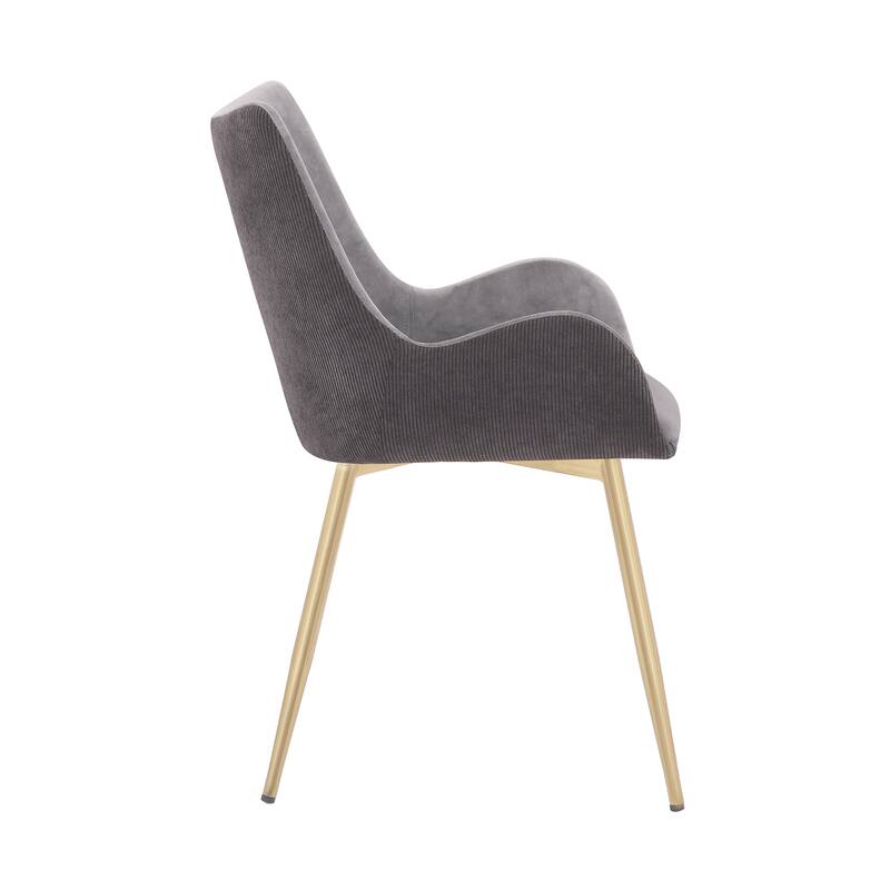Avery Upholstered Dining Chair with Gold Legs
