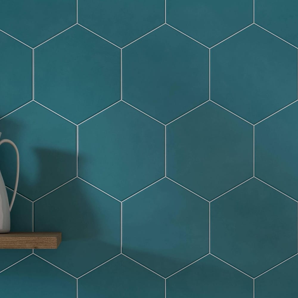 Honeycomb Hexagon 9 in. x 10 in. Glazed Porcelain Wall and Floor Tile