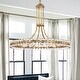 preview thumbnail 8 of 6, Clover 12 Light Aged Brass Chandelier - 28.75'' W x 24.5'' H