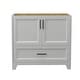 preview thumbnail 1 of 15, 36" Single Bathroom Vanity Base Only Solid Wood Painted - 36" Bathroom Vanity Base Light Gray - Grey