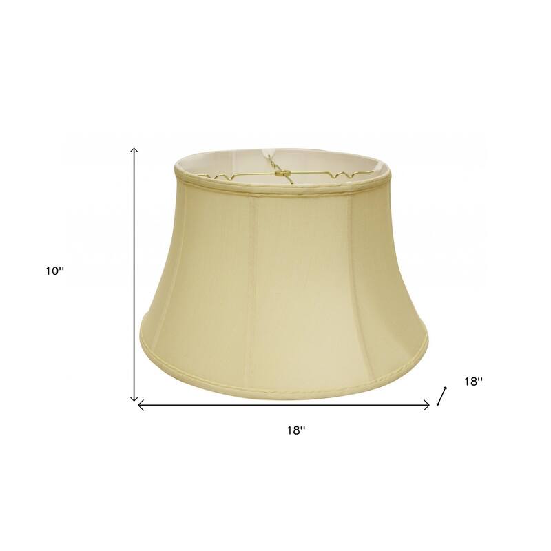 18" Antique White Drum Monay Shantung Lampshade - 17.5" L x 17.5" W x 9.5" H