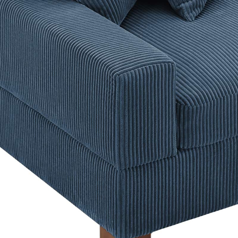 Corduroy Armchair Sofa Corner Chairs With Pillows