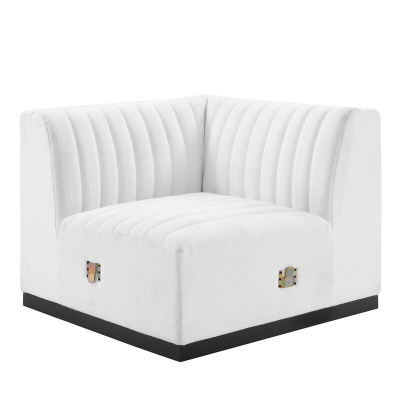 Conjure Channel Tufted Upholstered Fabric 6-Piece U-Shaped Sectional