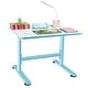preview thumbnail 6 of 5, 32 x 24inch Kids Desk Height Adjustable Table with Hand Crank System Blue