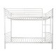 preview thumbnail 18 of 23, Iron Bed Bunk Bed with Ladder for Kids Twin Size White