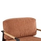 preview thumbnail 33 of 63, 27.56" Modern Accent Chair with Plush Cushions, Metal Frame, and Wooden Armrest Design -for Living Room, Bedroom