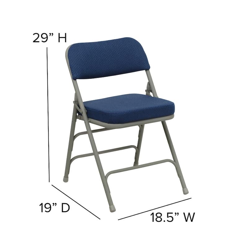 Set of 4 HERCULES Series Metal Folding Chairs with Padded Seats