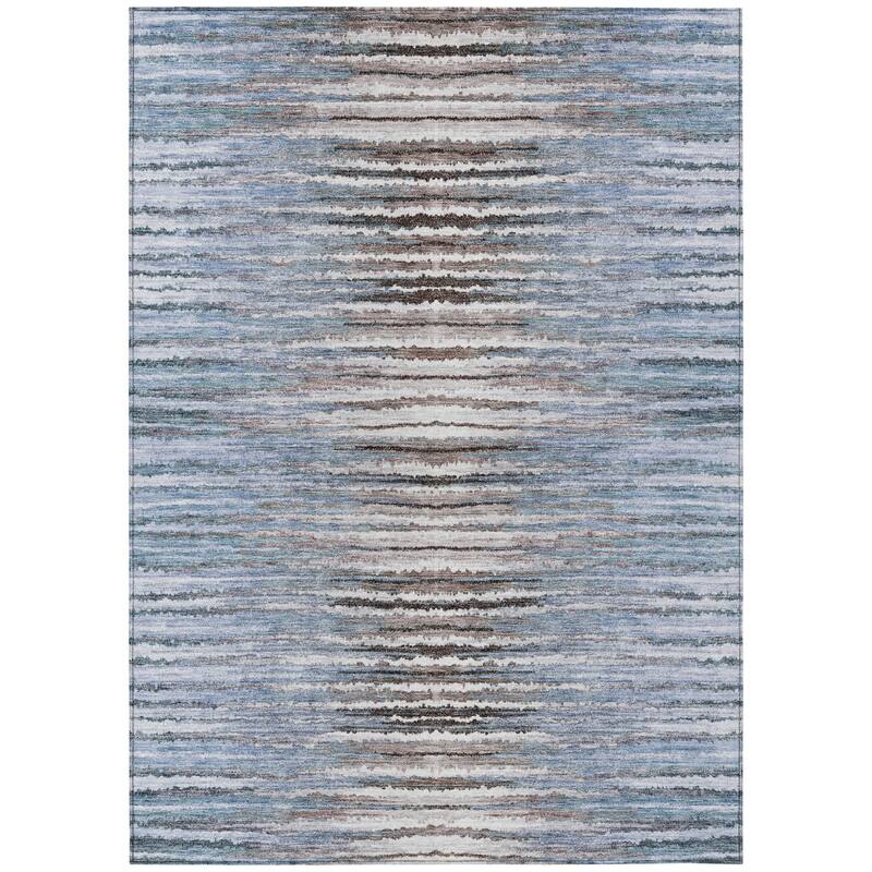 Altor Stripe Low Maintenance Refined Traditional Outdoor Rug