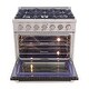 preview thumbnail 39 of 43, KUCHT 36 in. 5.2 cu. ft. Propane Gas Range with Sealed Burners and Convection Oven with interchangeable color door. Black