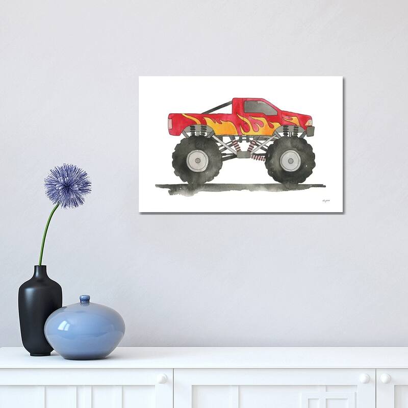 iCanvas "Monster Truck" by Kelsey McNatt Canvas Print - 12x18x1.5