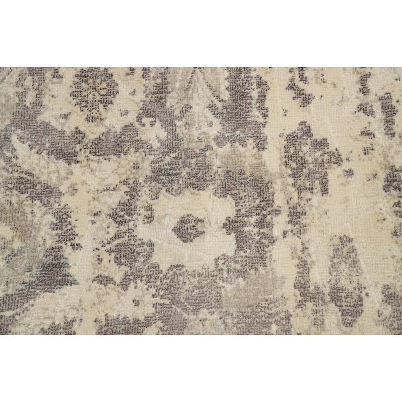 Hand Knotted Oriental Viscose Silk Carpet Modern Floral Multi-Colored Abstract Area Rug - 5' 11'' X 4' 0''
