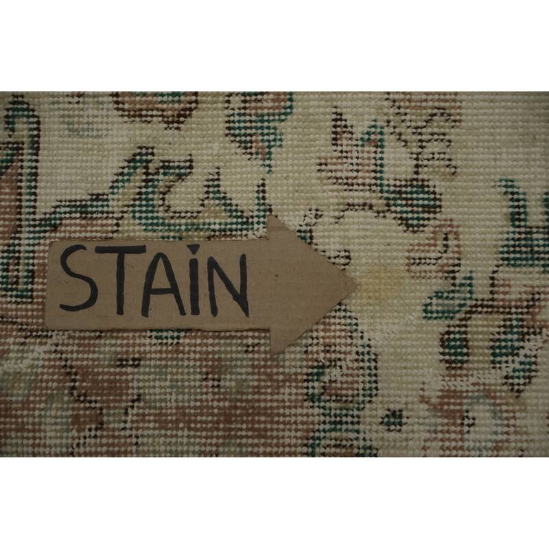 Hand Knotted Oriental 100% Wool Carpet Transitional Floral Beige & Ivories Anatolian Area Rug - 9' 5'' X 5' 8''