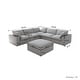preview thumbnail 61 of 66, Large Down Filled Corner Sectional Sofa Couch with Ottoman for Living Room Set Linen Cloud Sectional Couches