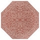 preview thumbnail 1 of 26, JONATHAN Y Filigree Textured Weave Indoor/Outdoor Area Rug 5' Octagon - Red/Beige