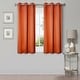 preview thumbnail 107 of 129, Superior Solid Machine Washable Room Darkening Grommet Curtains, Set of 2 42" x 63" - Rust