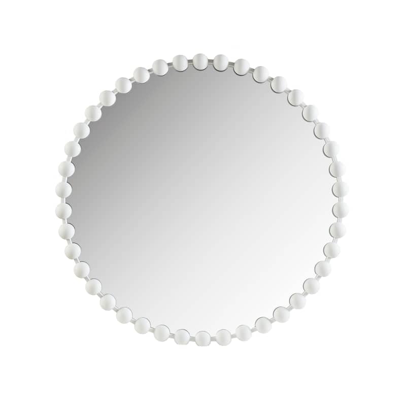 Madison Park Signature Marlowe Beaded Round Wall Mirror