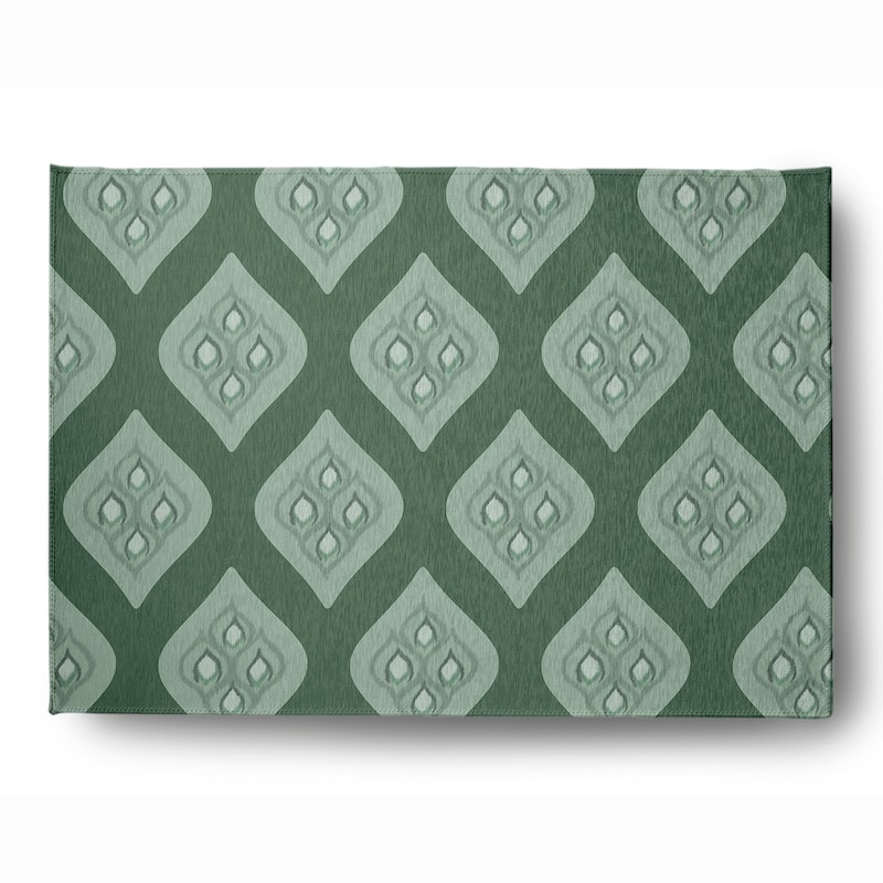 Olgee Bold Pattern Soft Chenille Rug - 5' x 7' - Green