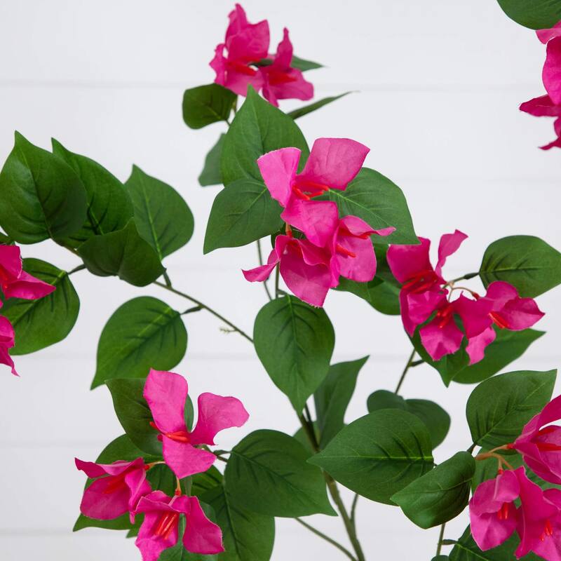 Potted Bougainvillea Floral Artificial Tree - 6' - Unlit