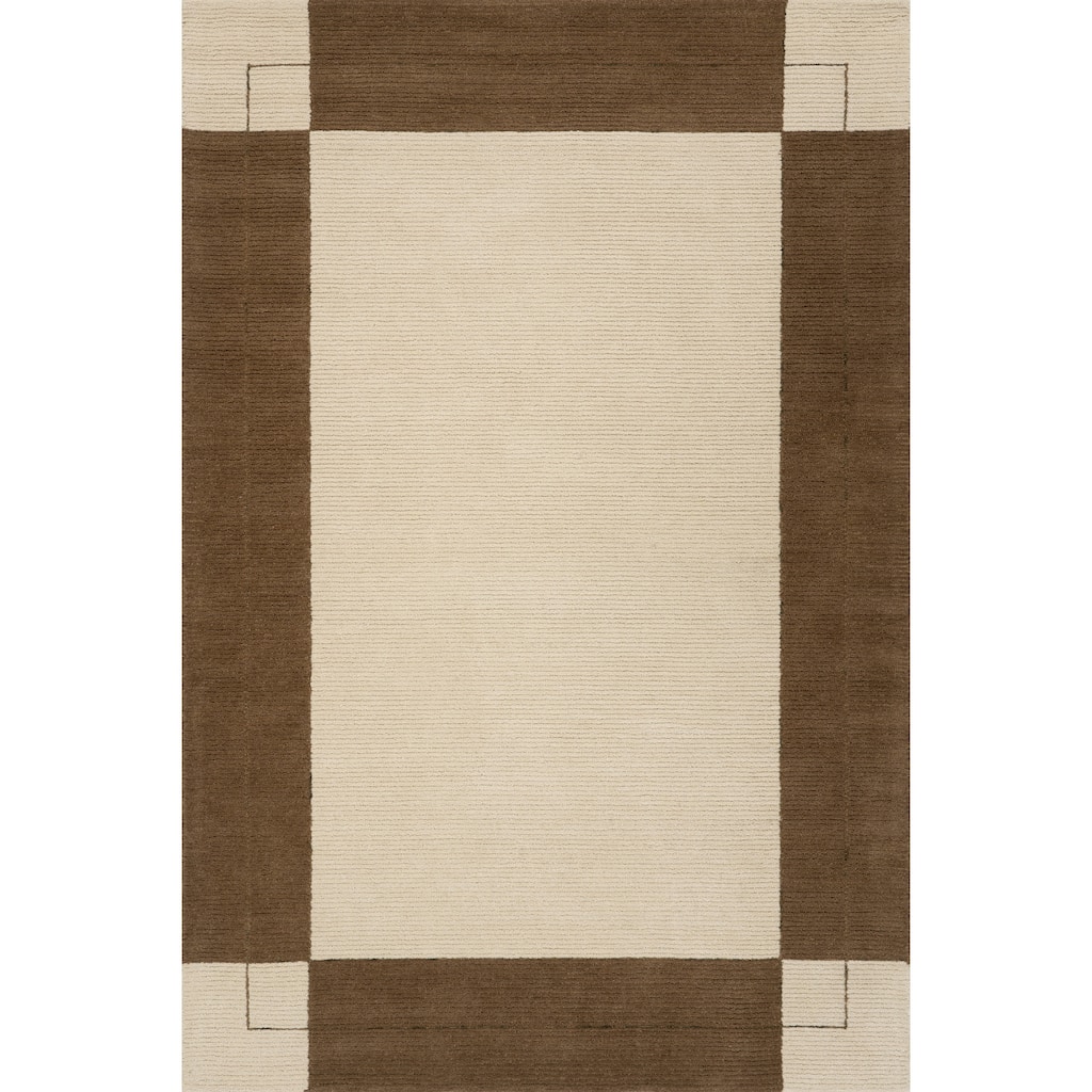 Nuloom Pavelle Bordered Handmade Wool Area Rug