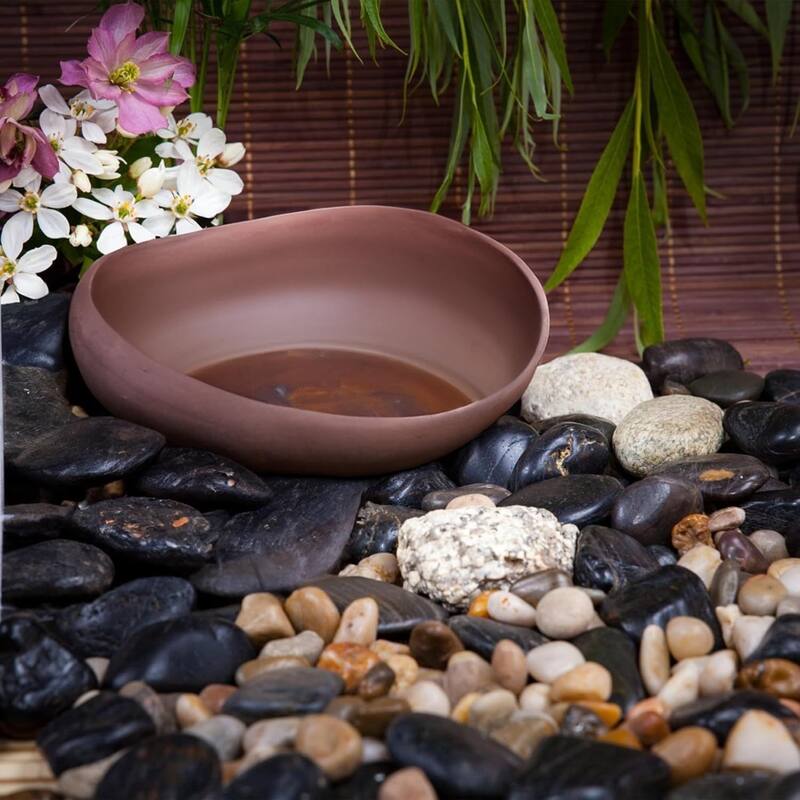 Anmytek Polished Black River Rocks, Smooth Glossy Pebbles for Vases, Candle Holders, Potted Plants, Garden Pathways