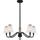 preview thumbnail 3 of 5, McKinney 5-Light Matte Black Chandelier