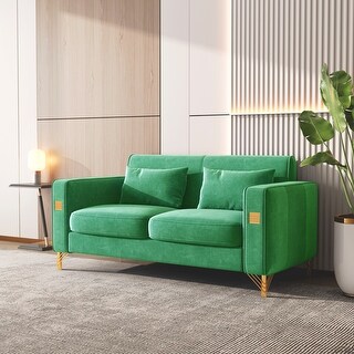 Modern Small Loveseat Upholstered 2 Seater Sofa Couch for Living Room ...