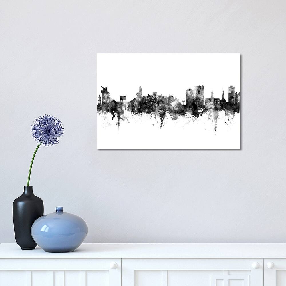 iCanvas "Athens Georgia Skyline Black And White" by Michael Tompsett Canvas Print
