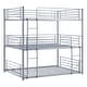 preview thumbnail 4 of 7, Gray Industrial Charm Full Metal Triple Bed with Built-in Ladder