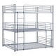 preview thumbnail 22 of 25, Industrial Charm Full-Full-Full Metal Triple Bed with Built-in Ladder