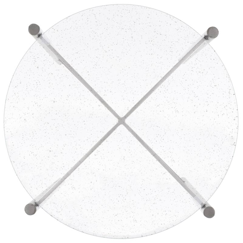 SAFAVIEH Couture Adriella Round Bubble Glass Table - 17"W x 17"D x 22"H