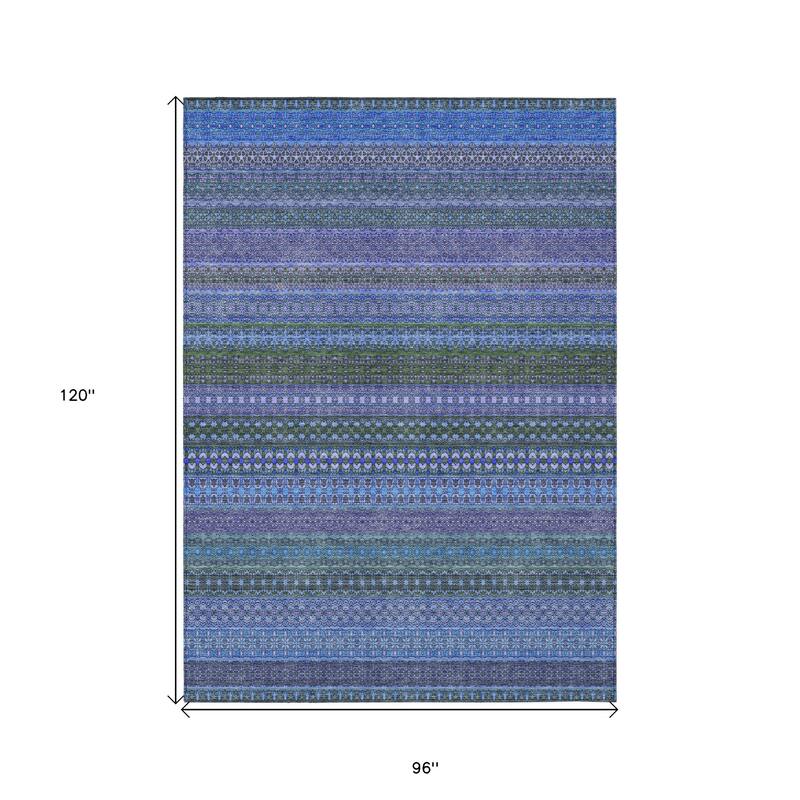 Taro Stripe Weather Resistant Timeless Fusion Runner Outdoor Rug