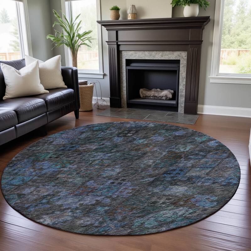 Premium Washable Super Soft Traditional Tribal Mayfield Rug - Teal - 8' x 8'