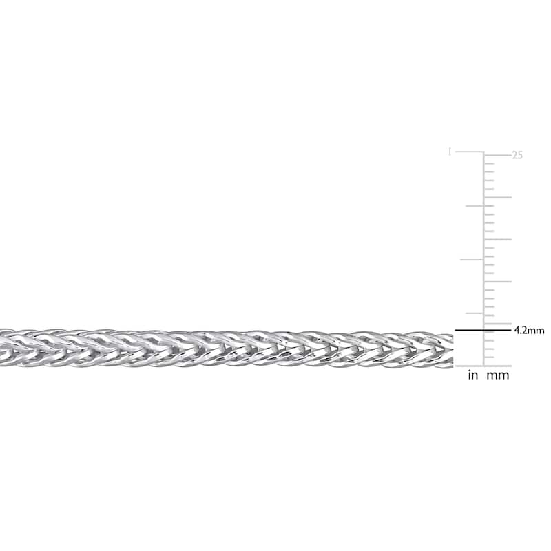 Miadora Sterling Silver Foxtail Chain Necklace