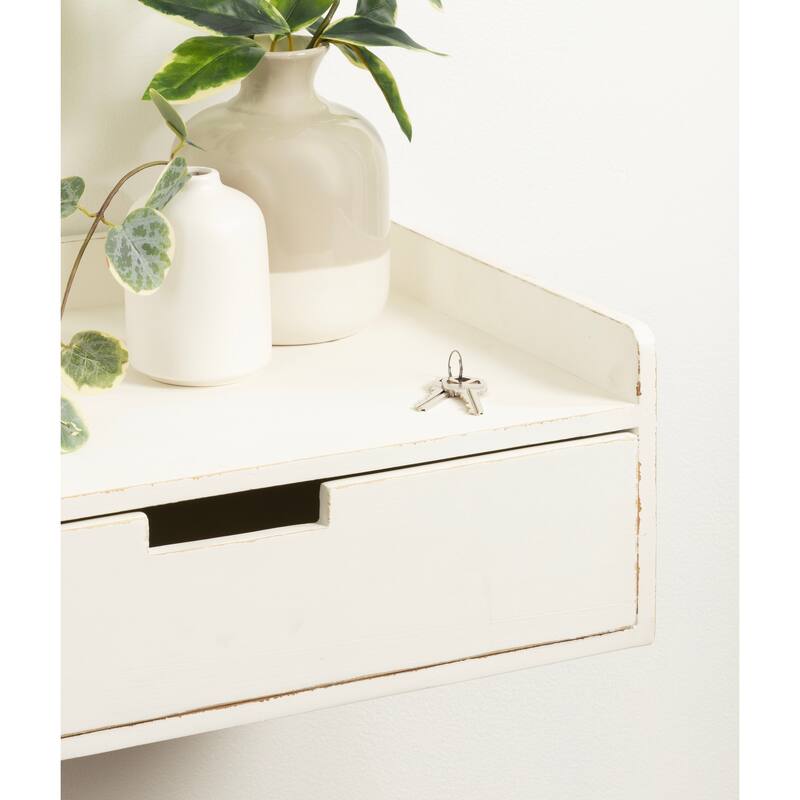 Kate and Laurel Kitt Premium Sold Wood Floating Shelf Side Table