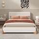 preview thumbnail 3 of 27, Christopher Knight Home Boucle Upholstered Platform Bed with Solid Wood Legs