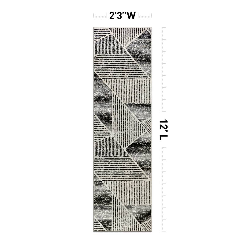 Contemporary Distressed Geometric Stylish Area Rug for Any Room