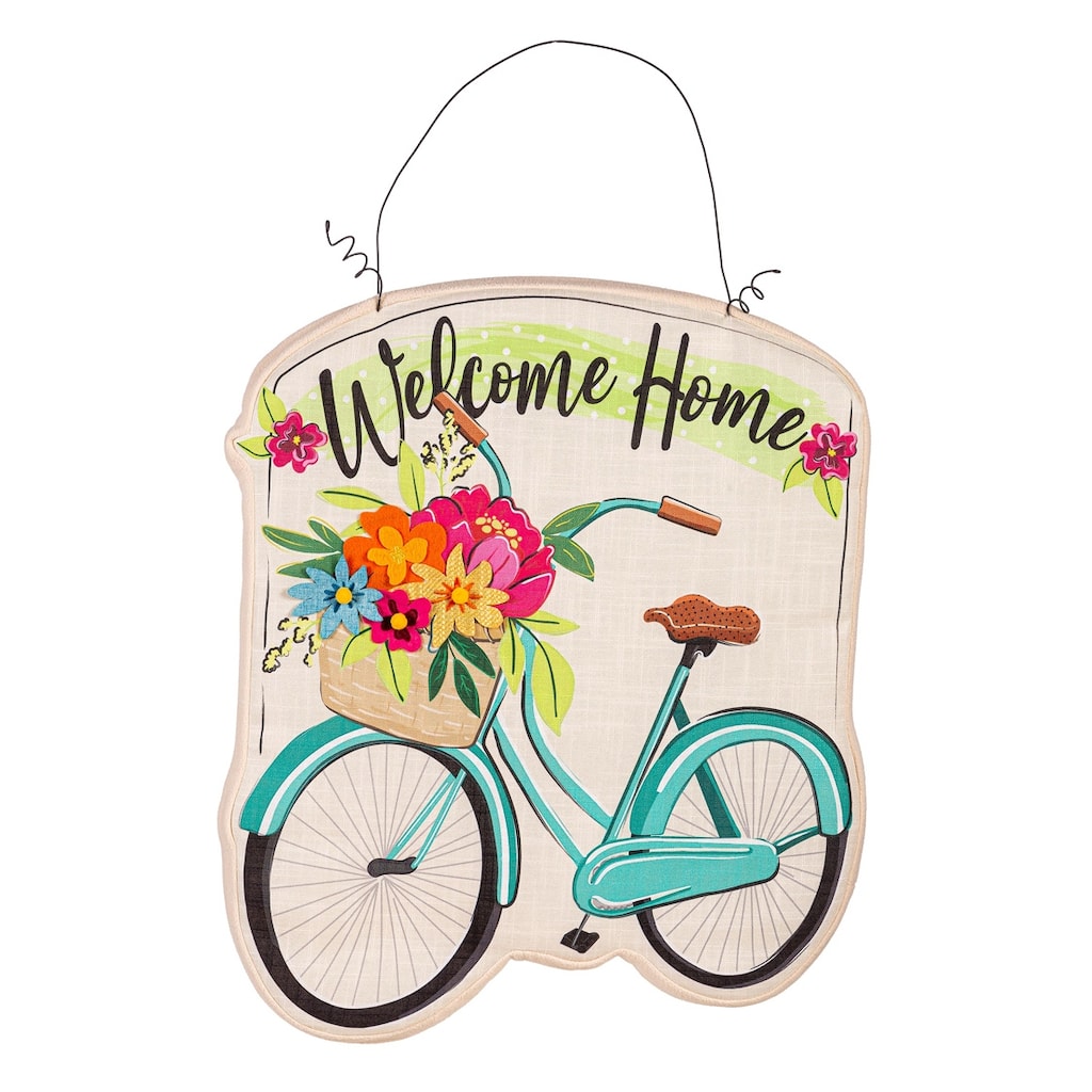 Welcome Home Bicycle Estate Door Decor