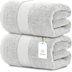 preview thumbnail 50 of 92, White Classic Luxury Cotton Oversized Bath Sheet 35x70 - Set of 2