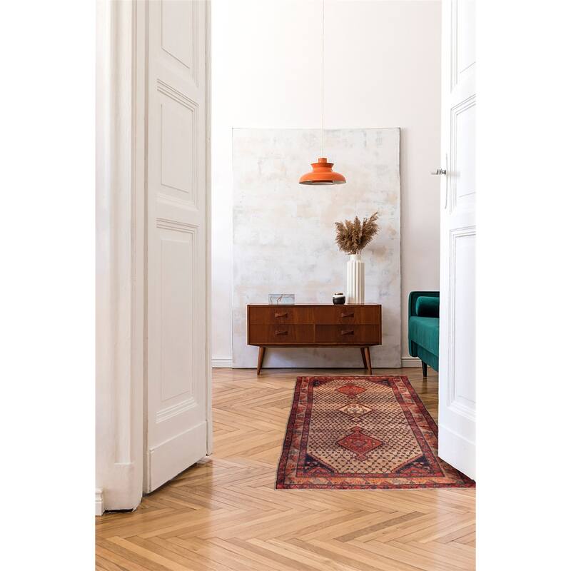 ECARPETGALLERY Hand-knotted Andelz Brown Wool Rug - 3'9 x 9'2