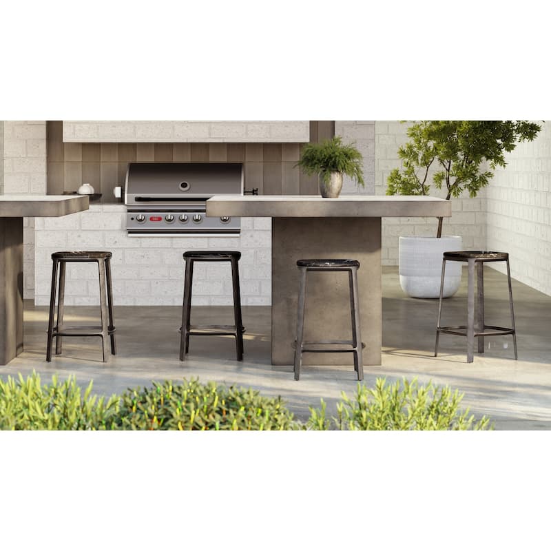 Urbia Una 59" Square Concrete Dining, Bar, and Counter Table
