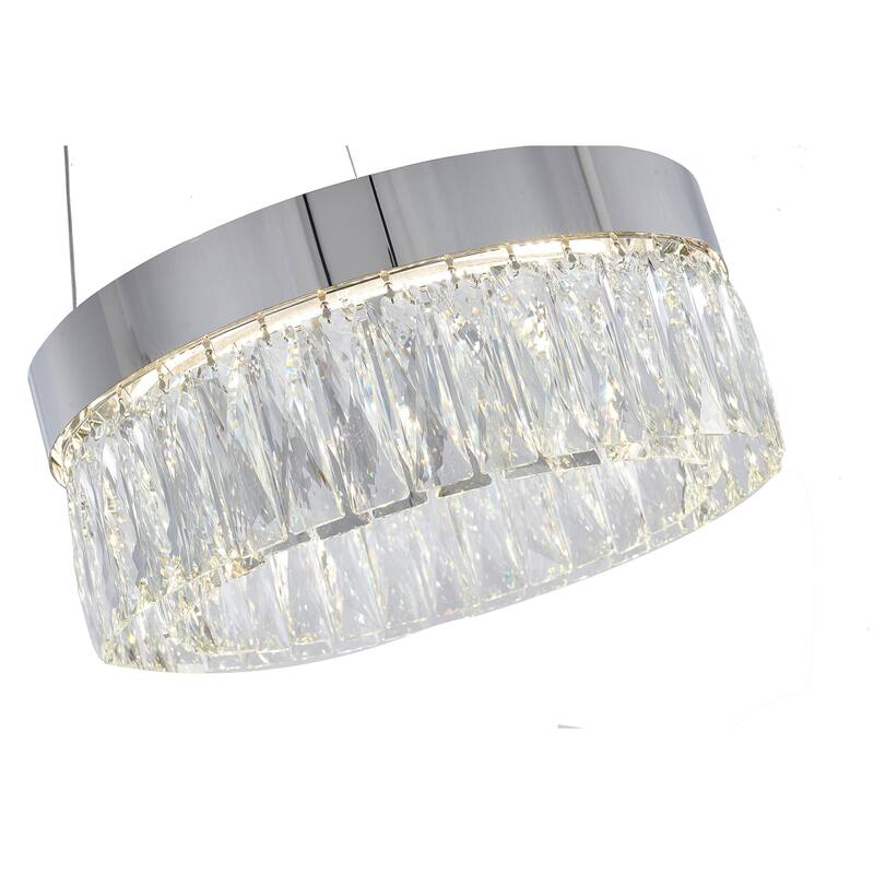 Crystal Chandelier - Baroque Style Lighting, Chrome Finish, Ceiling Light Fixture for Dining Room - 6
