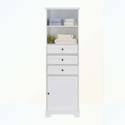 Storage Cabinet with 3 Drawers and Adjustable Shelves