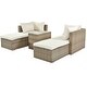 preview thumbnail 3 of 21, Outdoor Patio Furniture Set, 5-Piece Wicker Rattan Sectional Sofa Set