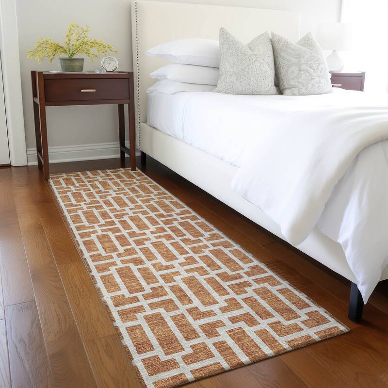 Machine Washable Indoor/ Outdoor Chantille Contemporary Geo Rug
